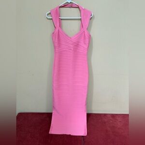Bebe Pink Bandage Dress